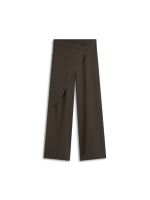 Summum Woman Trousers wrap Fluid 754 Dark chocolate