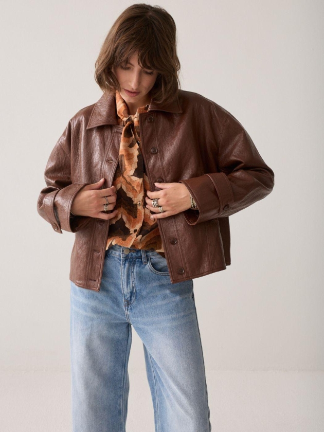 Summum Woman Jacket Faux leather 757 Toffee