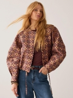 Summum Woman Jacket Jacquared lurex 335 Dark burgundy