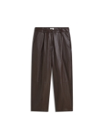 Summum Woman Balloon trouser Soft faux leather 754 Dark chocolate