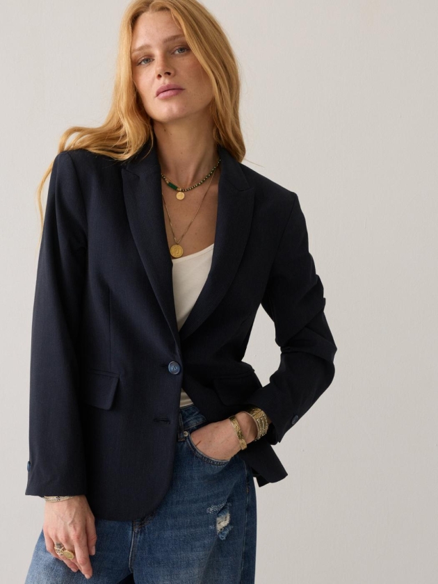 Summum Woman Blazer Pinstripe small 495 Midnight blue