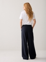 Summum Woman Trousers Pinstripe small 495 Midnight blue