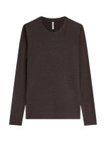 Summum Woman Basic tee Soft lurex jersey 754 Dark chocolate