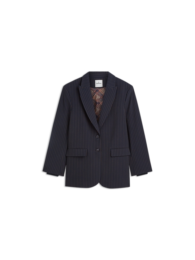 Summum Woman Blazer Viscose blend stripe 495 Midnight blue
