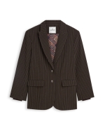 Summum Woman Blazer Viscose blend stripe 754 Dark chocolate