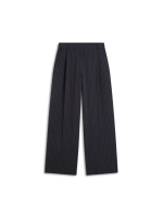 Summum Woman Trousers wide leg Viscose blend stripe 495 Midnight blue