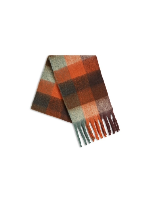 Summum Woman Brushed check scarf 120 Multicolour