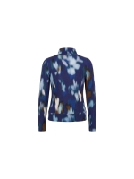 Sarto Fashion Knitted blouson rolcollar t1045 faded ice blue+ leaves