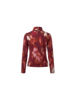 Sarto Fashion Knitted blouson rolcollar t1044 faded wine red+ leaves