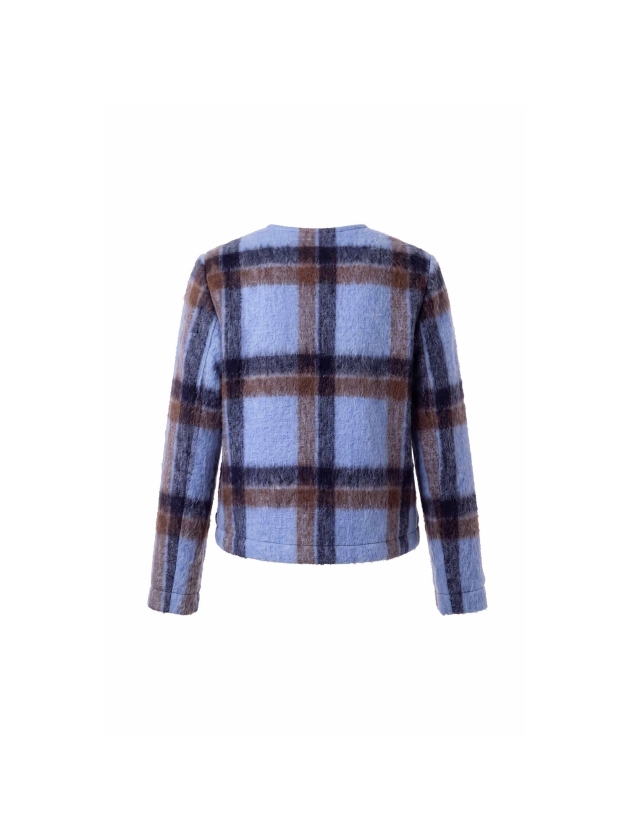 Sarto Fashion Jacket check t1530 ice blue-navy+ woollike check