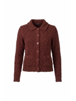 Sarto Fashion Cardigan polo collar t455 fudge brown