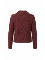 Sarto Fashion Cardigan polo collar t455 fudge brown