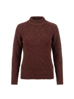 Sarto Fashion Pullover turtle buttons t455 fudge brown
