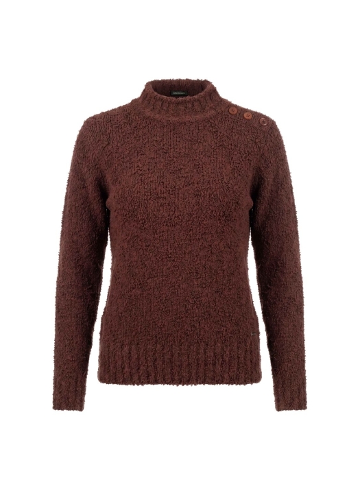Sarto Fashion Pullover turtle buttons t455 fudge brown
