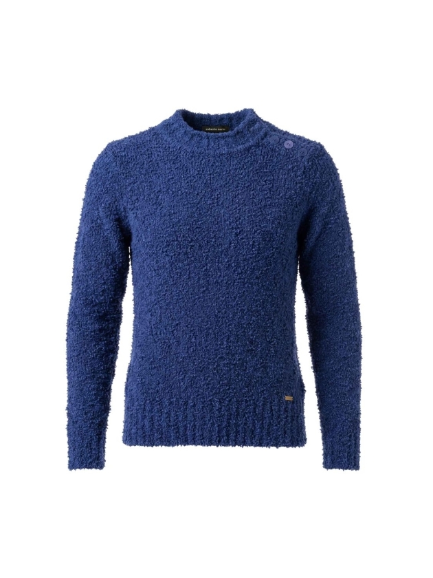 Sarto Fashion Pullover turtle buttons t866 iris