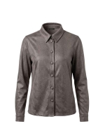 Sarto Fashion Blouse fake leather t445 chestnut