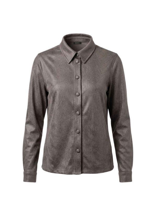 Sarto Fashion Blouse fake leather t445 chestnut