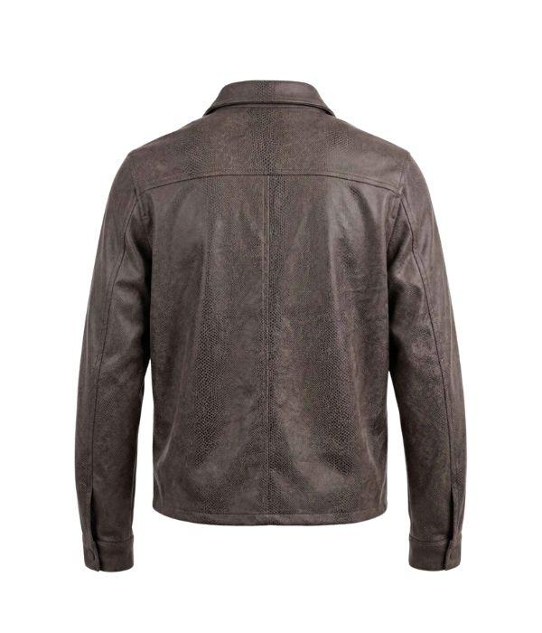 Sarto Fashion Blouse fake leather t445 chestnut