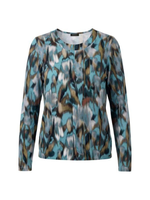 Sarto Fashion Blouson print o-neck t1340 opal gr-night sky-khaki+ prin