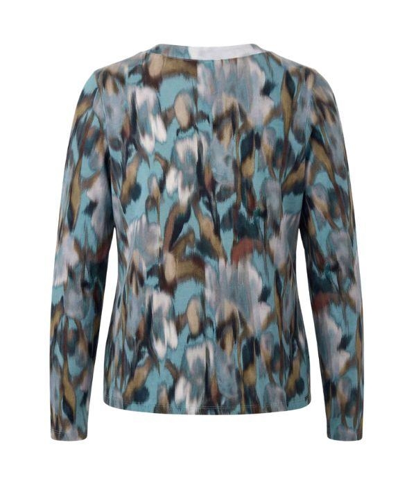 Sarto Fashion Blouson print o-neck t1340 opal gr-night sky-khaki+ prin