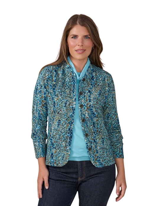 Sarto Fashion Jacket stand-up collar t1100 opal gr+printed snake jacquar