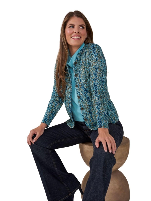 Sarto Fashion Jacket stand-up collar t1100 opal gr+printed snake jacquar