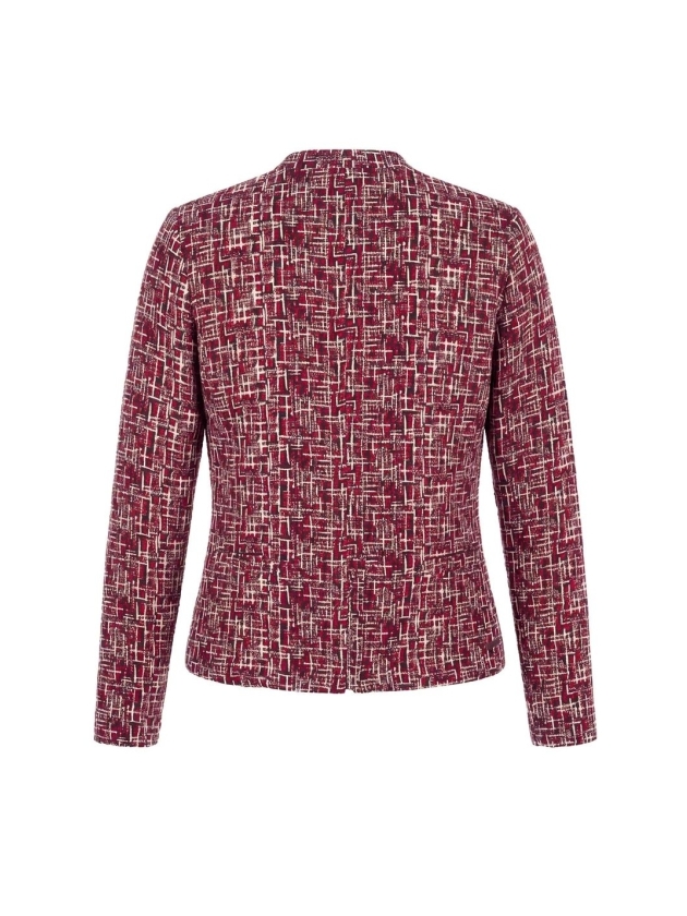 Sarto Fashion Jacket zip t1201 navy-berry-offwhite+jacquard