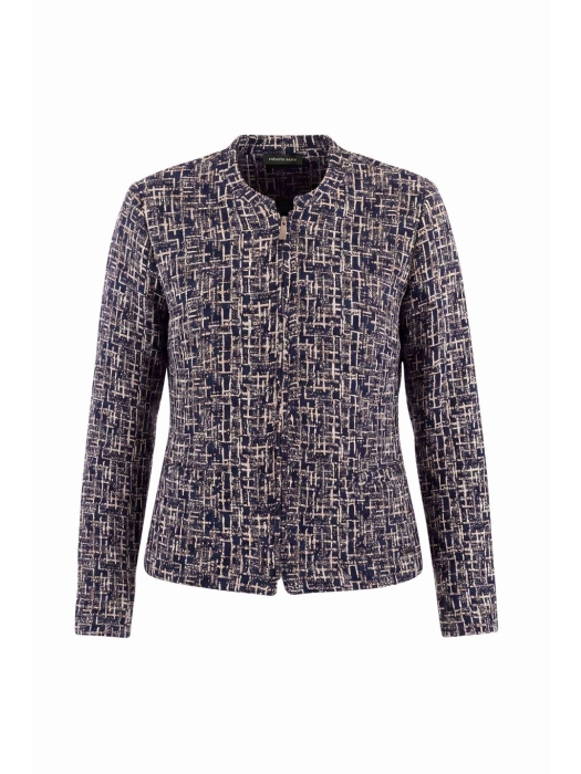 Sarto Fashion Jacket zip t1200 navy-iris-offwhite+jacquard