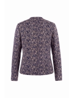 Sarto Fashion Jacket zip t1200 navy-iris-offwhite+jacquard
