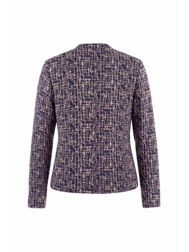Sarto Fashion Jacket zip t1200 navy-iris-offwhite+jacquard