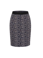 Sarto Fashion Skirt jacquard t1200 navy-iris-offwhite+jacquard