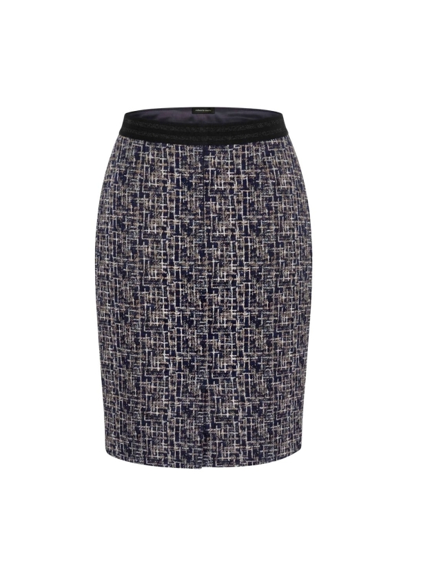 Sarto Fashion Skirt jacquard t1200 navy-iris-offwhite+jacquard