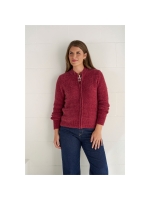 Sarto Fashion Cardigan zipper t288 wine red