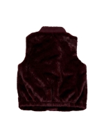 Sarto Fashion Gilet fake fur t288 wine red