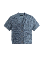 Sarto Fashion Cardigan short sleeves t1290 opal green-night sky melange
