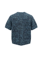 Sarto Fashion Cardigan short sleeves t1290 opal green-night sky melange
