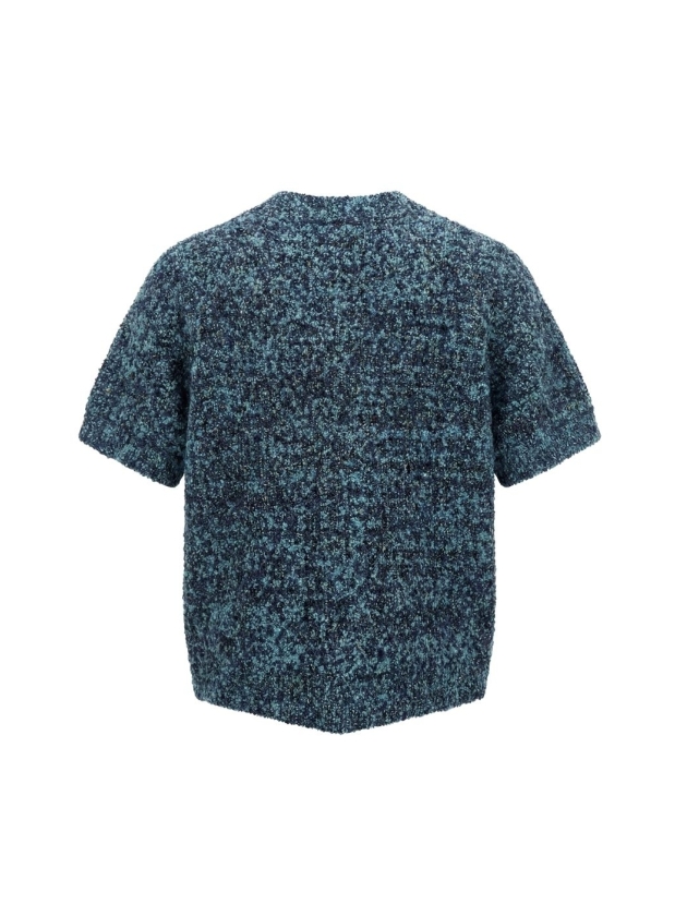 Sarto Fashion Cardigan short sleeves t1290 opal green-night sky melange