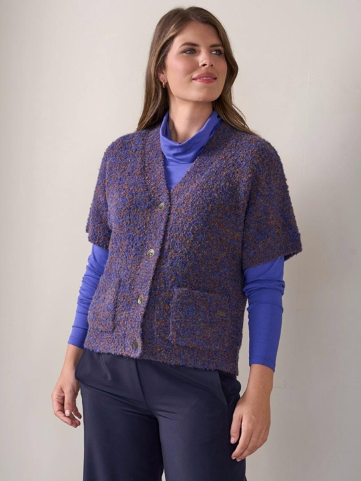 Sarto Fashion Cardigan short sleeves t1291 iris-caramel melange