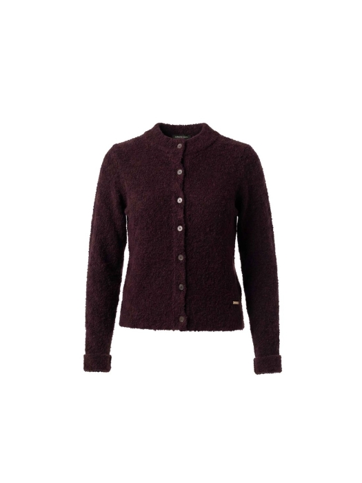 Sarto Fashion Cardigan turtle collar t975 aubergine