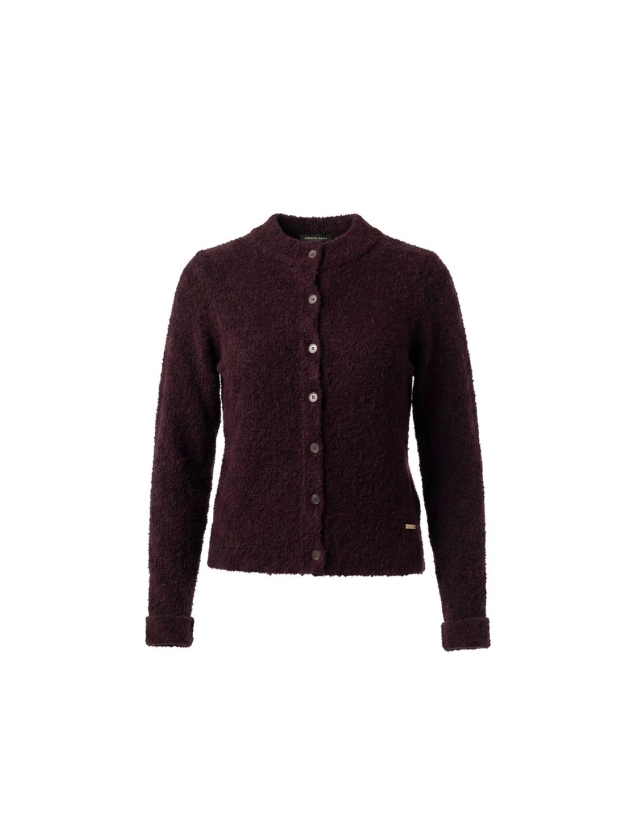 Sarto Fashion Cardigan turtle collar t975 aubergine
