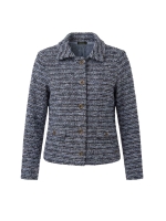 Sarto Fashion Jacket polocollar t1510 blue-toned chanel jacquard