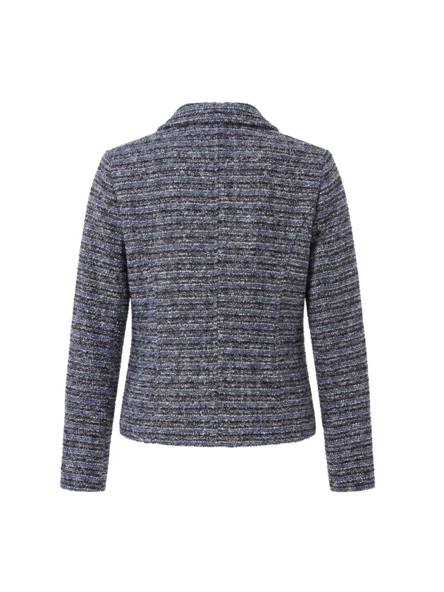 Sarto Fashion Jacket polocollar t1510 blue-toned chanel jacquard