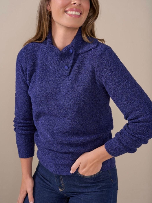 Sarto Fashion Pullover bouclé t780 twilight blue