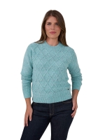 Sarto Fashion Pullover o-neck cable t630 opal green