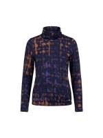 Sarto Fashion Blouson rollcollar print t1040 navy-caramel+ paintcheck prin