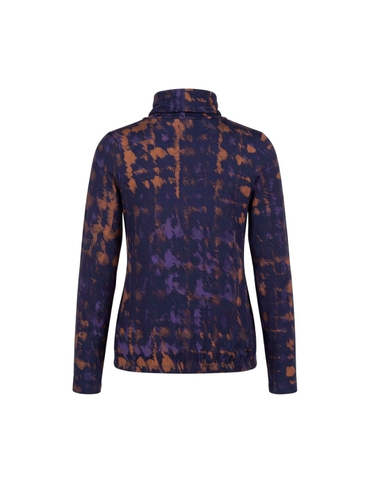 Sarto Fashion Blouson rollcollar print t1040 navy-caramel+ paintcheck prin