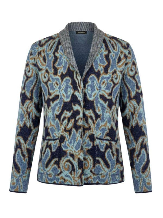 Sarto Fashion Cardigan shawlcollar jacquard t1731 opal gr-night sky+ ornament