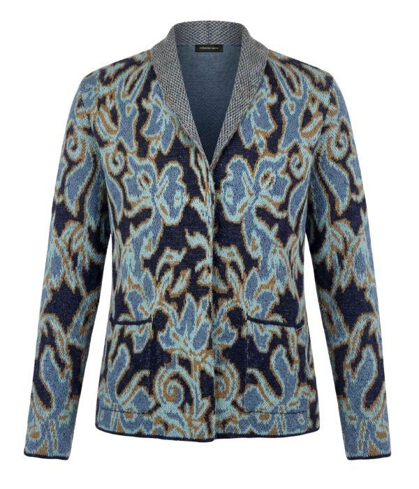 Sarto Fashion Cardigan shawlcollar jacquard t1731 opal gr-night sky+ ornament