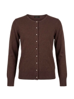 Sarto Fashion Cardigan o-neck wool t455 fudge brown