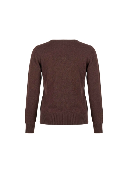 Sarto Fashion Cardigan o-neck wool t455 fudge brown